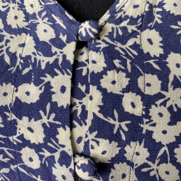 Rails Floral Jade Front Button Ruffle Dress Size Small - Picture 5 of 8